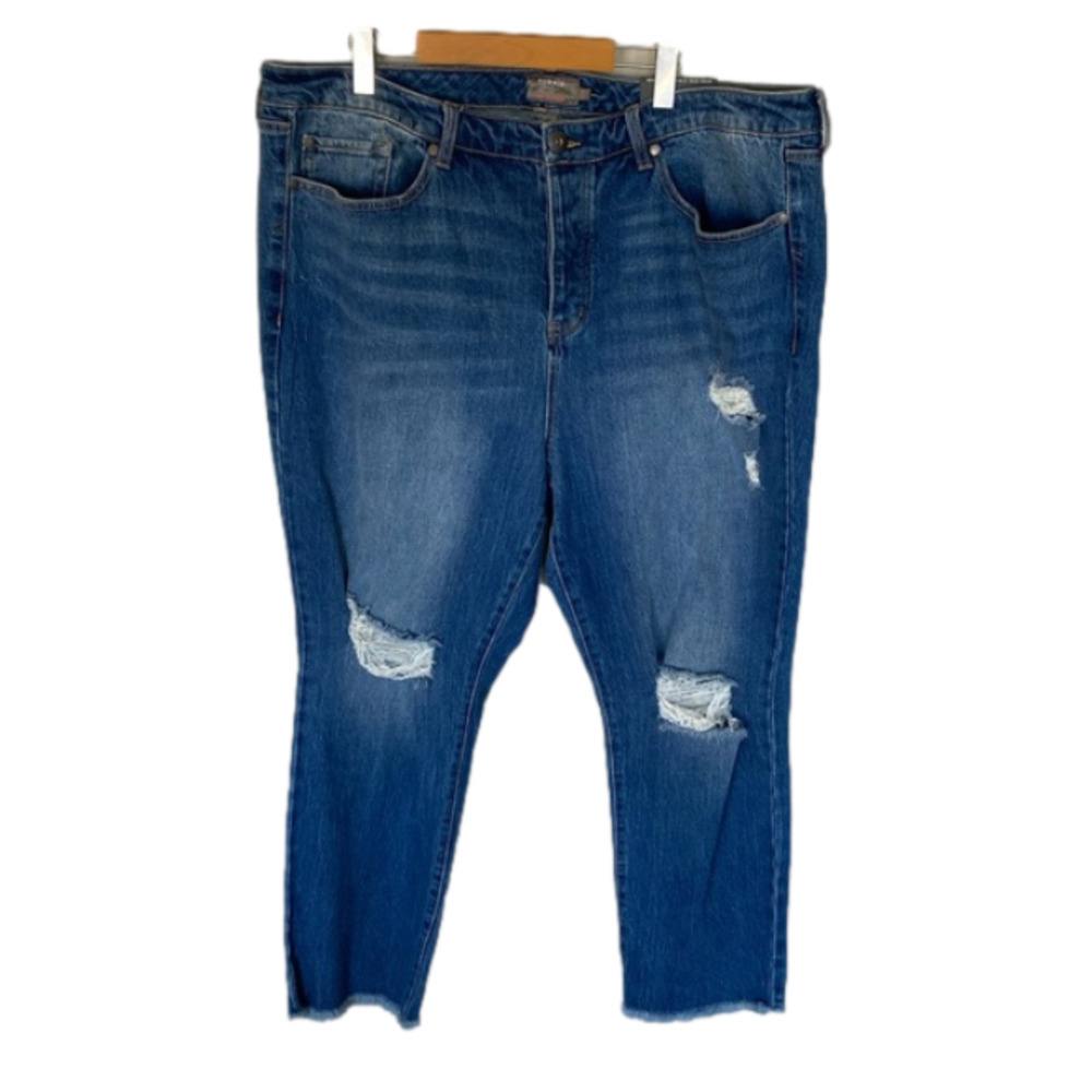 TORRID High Rise Straight Ankle Crop Jeans